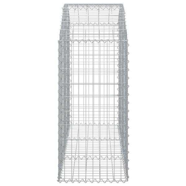 vidaXL Arched Gabion Basket 150x50x100/120 cm Galvanised Iron
