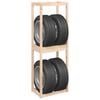 vidaXL Tire Rack 63x40x180 cm Solid Wood Pine