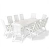 vidaXL 11 Piece Outdoor Dining Set Plastic White