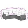 vidaXL 5 Piece Garden Sofa Set with Cushions Grey Poly Rattan