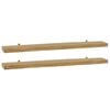 vidaXL Wall Shelves 2 pcs 110x15x4 cm Solid Wood Teak