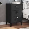vidaXL Bedside Cabinet VIKEN Black Engineered Wood