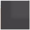vidaXL Wall Mounted TV Cabinet High Gloss Grey 30.5x30x30 cm