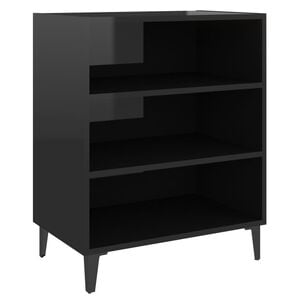 vidaXL Sideboard High Gloss Black 57x35x70 cm Engineered Wood