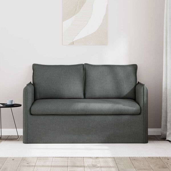 vidaXL Sofa Dark Grey 136 x 82 x 85 cm Fabric
