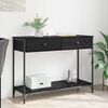 vidaXL Console Table Black Oak 100 x 34.5 x 75 cm Engineered Wood