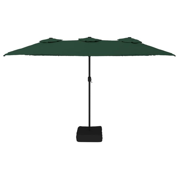 vidaXL Double-Head Parasol Green 449x265 cm