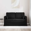 vidaXL Sofa Black 139 x 78 x 80 cm Fabric
