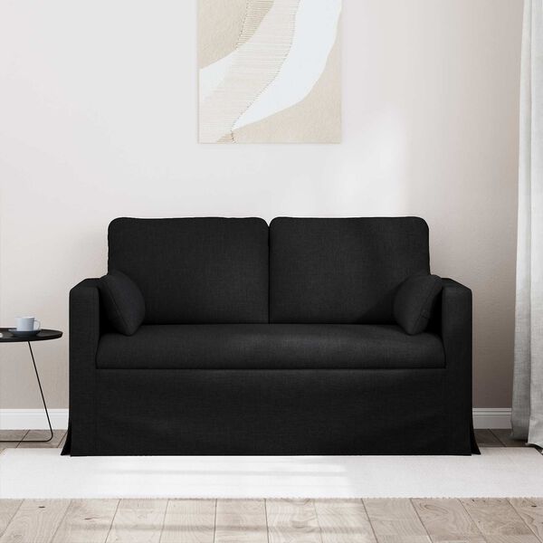 vidaXL Sofa Black 139 x 78 x 80 cm Fabric