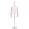 vidaXL Adjustable 170-218 cm Mannequin with Base Male PP White