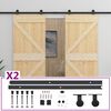 vidaXL Sliding Door with Hardware Set 80x210 cm Solid Pine Wood