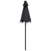 vidaXL Garden Parasol Black 200x224 cm Aluminium