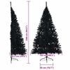 vidaXL Artificial Pre-lit Christmas Tree Black 240 cm PVC