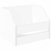 vidaXL Vinyl Album Box White 38 x 30 x 29 cm Engineered Wood