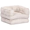 vidaXL Single Modular Pouffe Beige Fabric