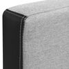 vidaXL Corner Sofa Bed Fabric 218x155x69 cm Black and Grey