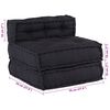 vidaXL Modular Sofa 4 pcs Anthracite Fabric