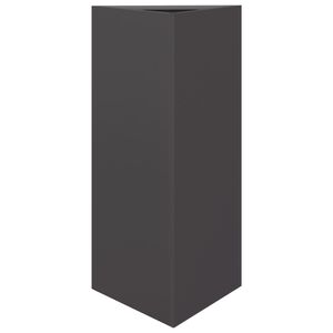 vidaXL Garden Planter Black Triangular 40x34.5x75 cm Steel