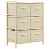 vidaXL Storage Rack | Beige | Cedar wood and polypropylene | Medium