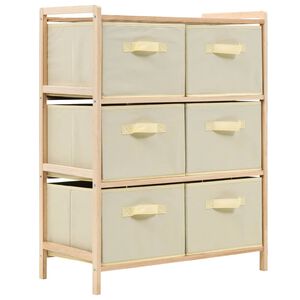 vidaXL Storage Rack | Beige | Cedar wood and polypropylene | Medium