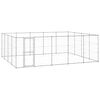 vidaXL Outdoor Dog Kennel Galvanised Steel 24.2 m&sup2;