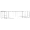 vidaXL Outdoor Dog Kennel Galvanised Steel with Roof 16,94 m&sup2;