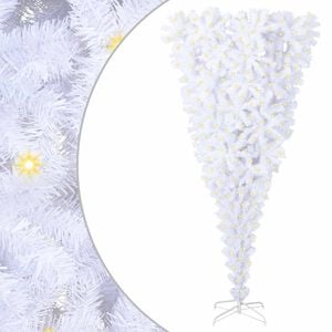 vidaXL Artificial Christmas Tree with Stand White 180 cm PVC and Steel