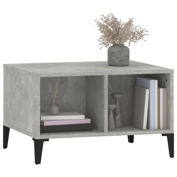 vidaXL Coffee Table Concrete Grey 60x50x36.5 cm Engineered Wood