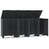 vidaXL Wheelie Bin Storage for 4 Bins Anthracite 276x79x117 cm Steel
