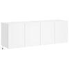 vidaXL TV Wall Cabinets with LED Lights 2 pcs White 60x35x41 cm