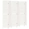 vidaXL Room Divider&nbsp;6 Panels White Solid Wood Paulownia