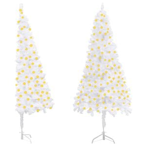 vidaXL Artificial Christmas Tree | White | PVC, Steel | 240 cm