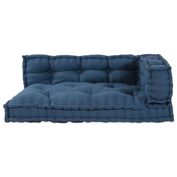 vidaXL Pallet Sofa Cushion 3 pcs Indigo 120 x 80 x 38 cm Fabric