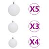 vidaXL Artificial Christmas Tree LED&Ball Set&Flocked Snow 180cm PVC&PE