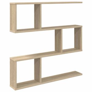 vidaXL Wall Shelf Sonoma Oak 80 x 12 x 79.5 cm Engineered Wood