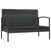 vidaXL 8 Piece Garden Lounge Set with Cushions Poly Rattan Black