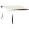 vidaXL Freestanding Manual Retractable Awning 350x250 cm Cream