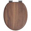 vidaXL Toilet Seats with Soft Close Lids 2 pcs MDF Brown