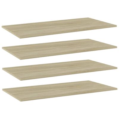 vidaXL Bookshelf Boards 4 pcs Sonoma Oak 100x50x1.5 cm Engineered Wood