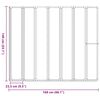 Shower Bath Screen Wall 140 x 168 cm 7 Panels Foldable with Towel Rack