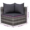 vidaXL 8 Piece Garden Lounge Set with Cushions Poly Rattan Grey