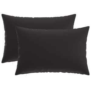 vidaXL Cushion with Pillow HEERLEN 2 pcs Black Polyester
