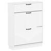 vidaXL Shoe Cabinet HOORN 78 x 24 x 100 cm Engineered Wood White