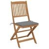 vidaXL Folding Garden Chairs 6 pcs with Cushions Solid Acacia Wood