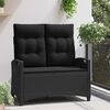 vidaXL Garden Bench Black 105 x 60 x 112 cm Steel and Polyester