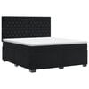 vidaXL Box Spring Bed with Mattress with Headboard Black Queen Velvet