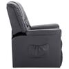 vidaXL Reclining Chair Grey Faux Leather