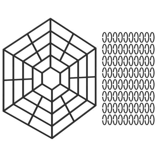 vidaXL Pond Protections 40pcs Black Polypropylene