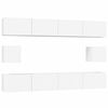 vidaXL 6 Piece TV Cabinet Set White Engineered Wood