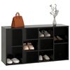 vidaXL Shoe Bench Black 103x30x55 cm Engineered Wood